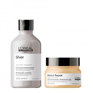Kit Shampoo Silver + Tratamiento Absolut Repair L'Oréal Professionnel