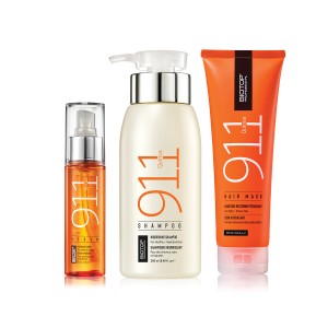 Kit Hidratación Profunda Shampoo 250ml + Mascarilla 250ml + Serum 65ml Línea  911 Biotop Professional