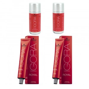 Kit 2x Tinturas + 2x Oxidantes Igora Royal Coloración Schwarzkopf