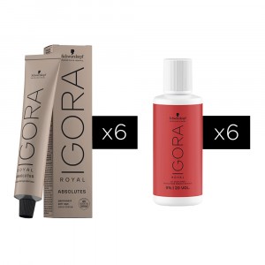 Combo 6 Tinturas Igora Royal Absolutes + Oxidantes Schwarzkopf