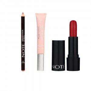 Kit Labios Note Cosmetique: Corrector Labial + Lápiz + Labial