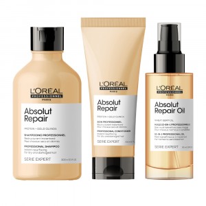 Kit Shampoo + Acondicionador + Spray Absolut Repair Serie Expert L'Oréal Professionnel