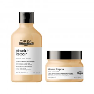 Kit Shampoo y Máscara Absolut Repair Gold Quinoa Serie Expert L'Oréal Professionnel